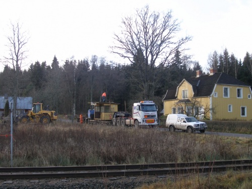 Bahnhäuschen geht auf Reise